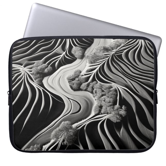 Fractal Flow Laptopschutzhülle (Vorderseite)