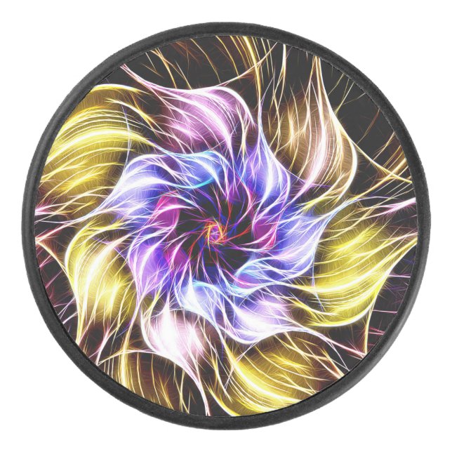 fractal flower eishockey puck (Vorderseite)