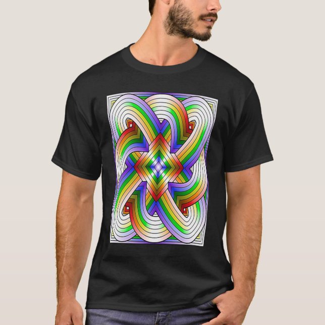 Fractal Fractured Cataclysmic Color Highway Intert T-Shirt (Vorderseite)