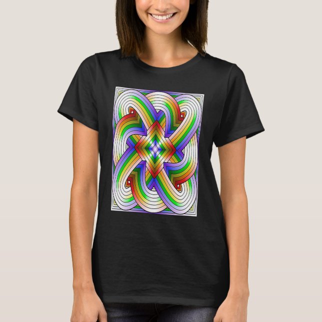 Fractal Fractured Cataclysmic Color Highway Intert T-Shirt (Vorderseite)