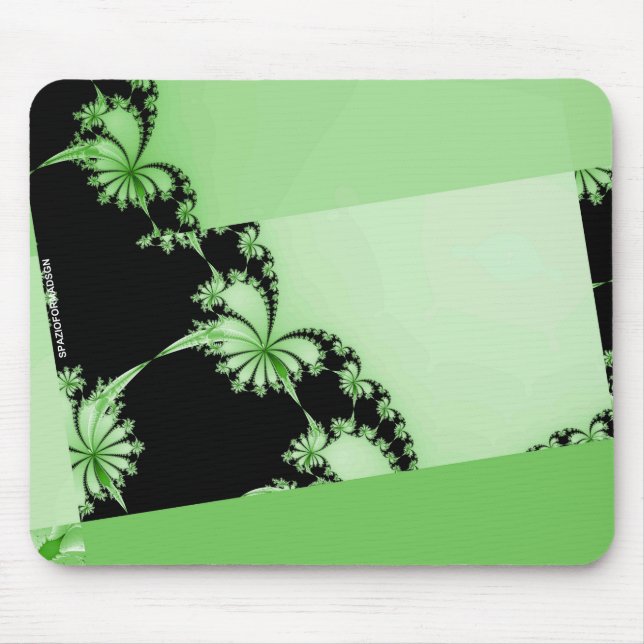 Fractal Garden lime Mousepad (Vorne)