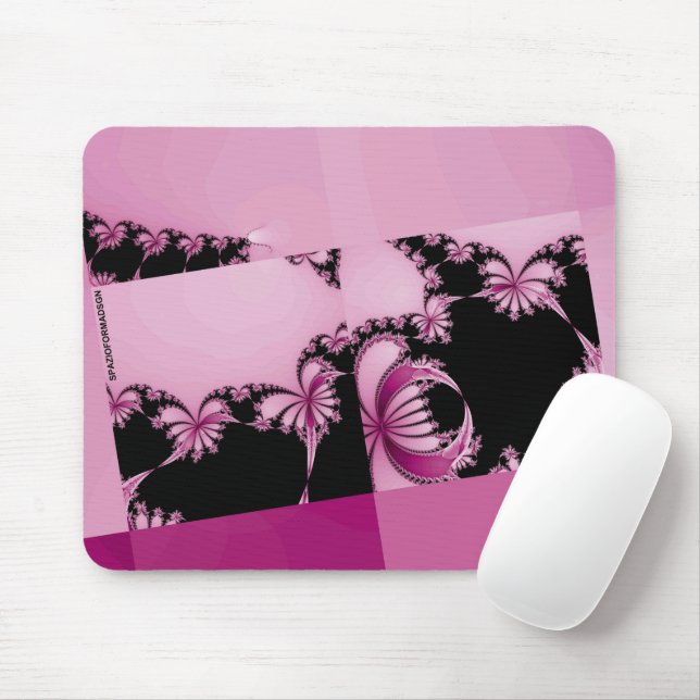 Fractal Garden pink Mousepad (Mit Mouse)
