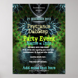 Fractal-Garten-Event-Flyer-Plakat Poster