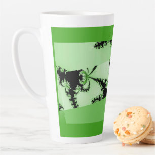 Fractal-Garten grüne Latte-Tasse Milchtasse