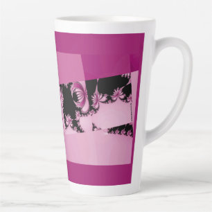 Fractal-Garten rosa Latte-Mug Milchtasse