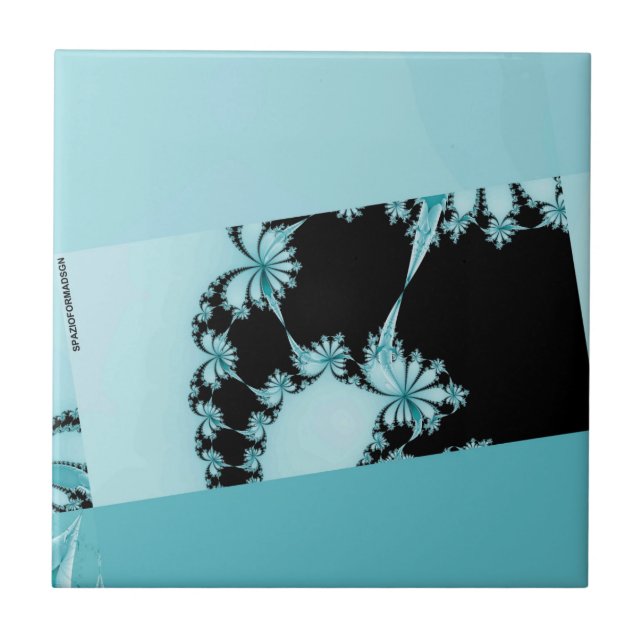 Fractal-Gartenlagune Fliese (Vorderseite)