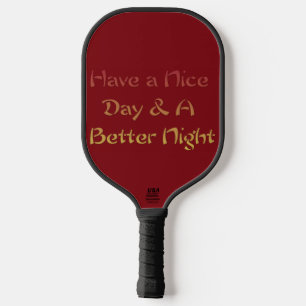 Fractal-Gratitude-Sportspaddel: Schöner Tag Energi Pickleball Schläger
