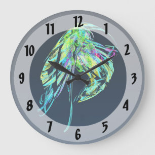 Fractal - Jellyfish Große Wanduhr