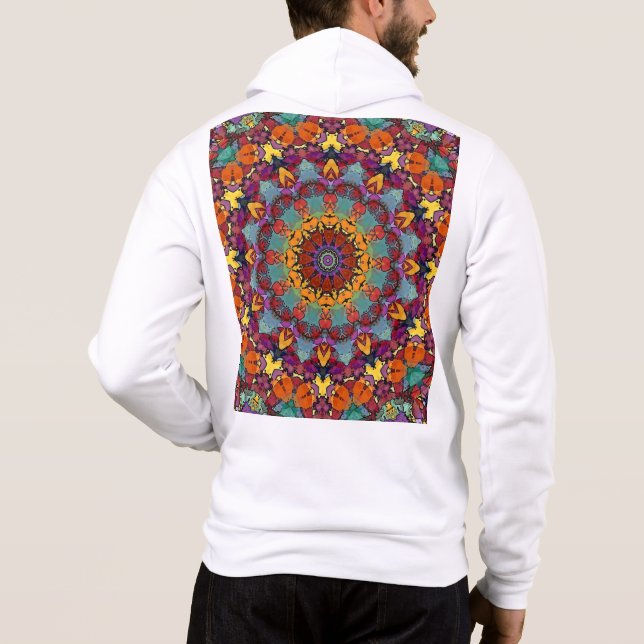 Fractal Kaleidoscope Mandala Pattern-64351 Hoodie (Rückseite)