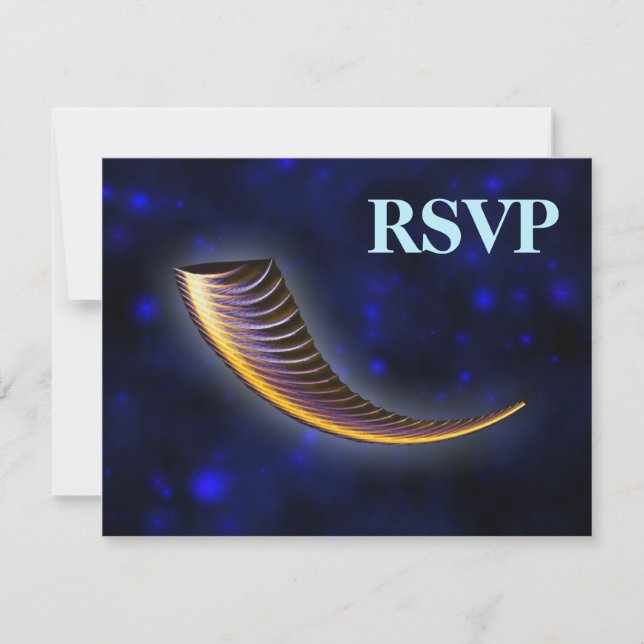 Fractal Shofar RSVP Karte (Vorderseite)