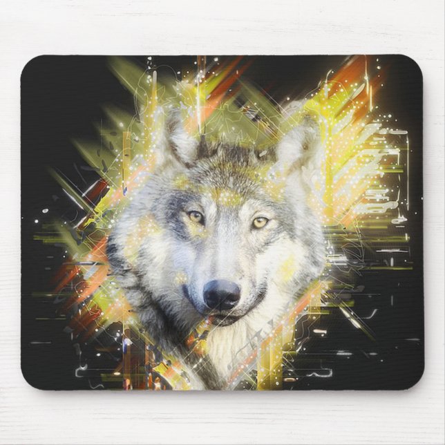 Fractal Wolf Mousepad (Vorne)