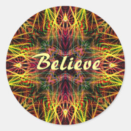 FractalArts : Glaube Runder Aufkleber