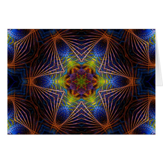 FractalBlue-Star-Karte (Vorderseite (Horizontal))