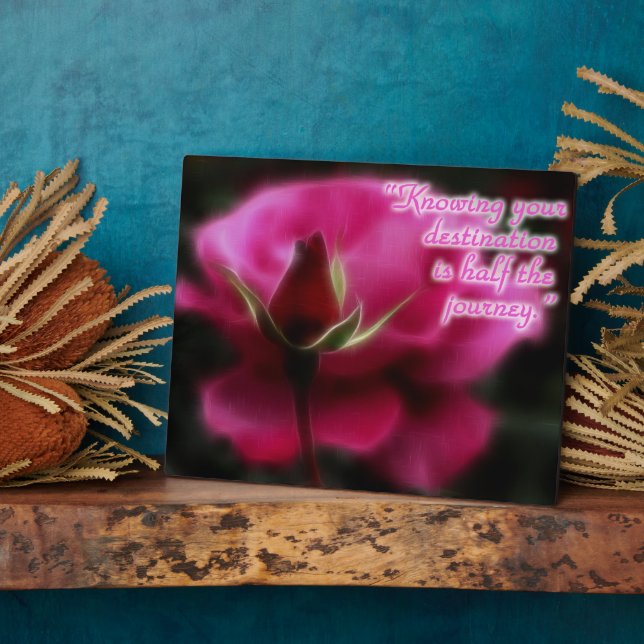 Fractalius Rose Inspirational Plaque Fotoplatte (Seite)