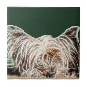 Fractalius Yorkie Hund Fliese