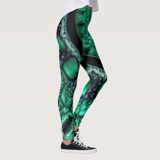 Fractalized Malachit3 Leggings (Rechts)