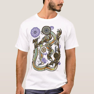 Fractoids und Blumen-Wedel T-Shirt