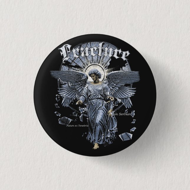 Fracture - Gothic Streetwear Design Button (Vorderseite)