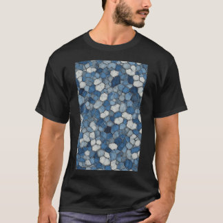 Fractured Honeycomb: Blaues, gekracktes Fliesenmus T-Shirt