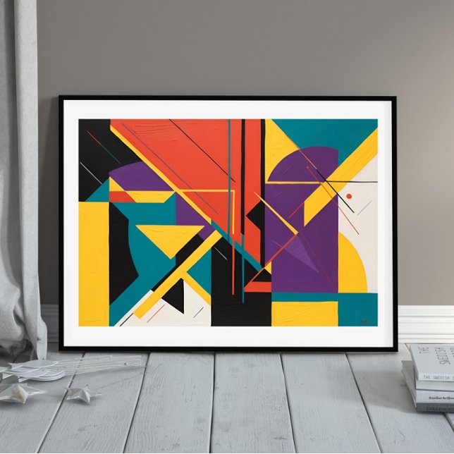 Fractured Rhythm" - Geometrische Abstrakte Kunst Poster (Von Creator hochgeladen)