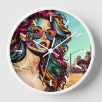 Fracturing Art | Abstrakte Frau am Strand