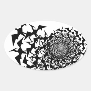 Fractyl Pterodactyl Ovaler Aufkleber