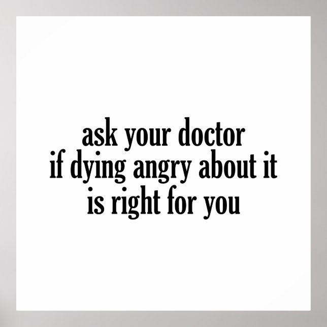 Frag deinen Arzt Poster (Vorne)