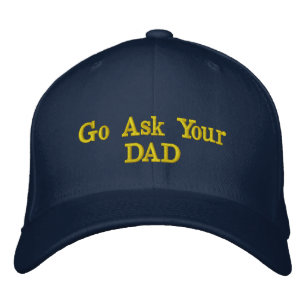 Frag deinen Papa Bestickte Baseballkappe