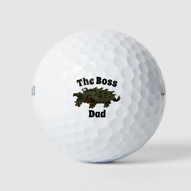 Frag der Boss Vater Alligator Snapping Turtle Golfball (Vorderseite)