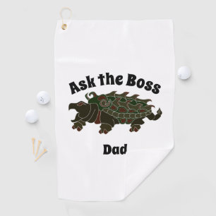 Frag der Boss Vater Alligator Snapping Turtle Golfhandtuch