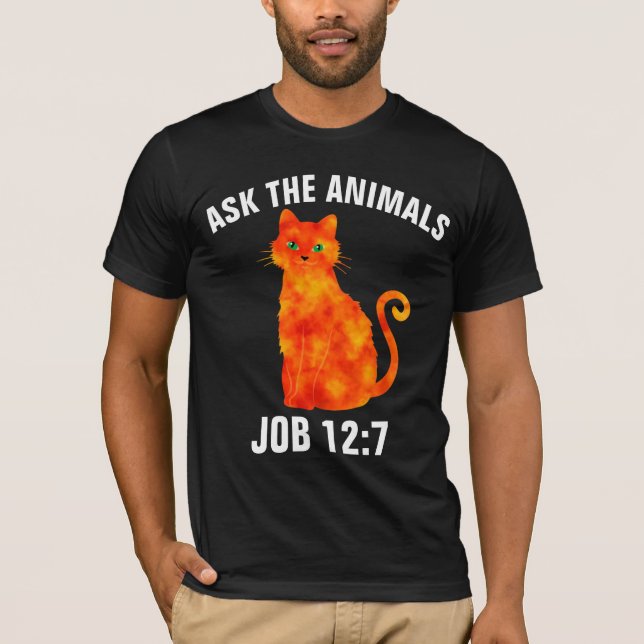 FRAG DER TIERE, CHRISTLICHE CAT-T - Shirt (Vorderseite)