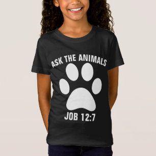 FRAG DER TIERE Christliche KINDER T - Shirt