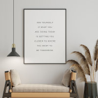 "Frag dir selbst" Minimalistische Inspirationstypo