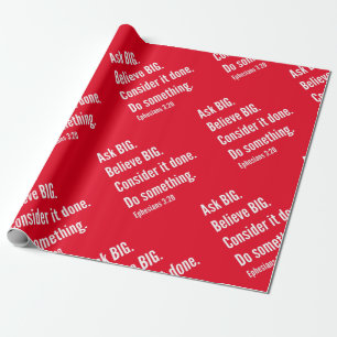 Frag eines großen inspirierenden Lebensziels Weiße Geschenkpapier