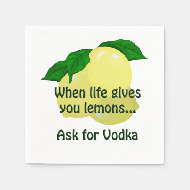 Frag für Vodka Napkin Serviette (Vorderseite)