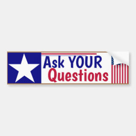 Frag IHRE Fragen Autoaufkleber