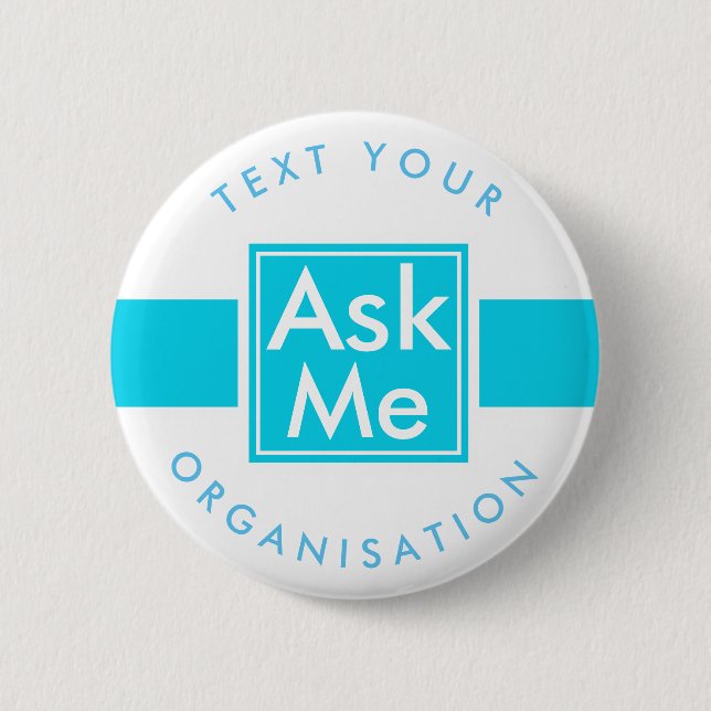 Frag Me Button für Schule, Volunteer, Theater (Vorderseite)