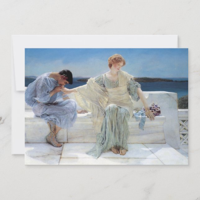 Frag Me No more von Alma Tadema Wedding Einladung (Vorderseite)
