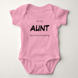 Frag meine Tante - Sie weiß alles Rosa Onsie Baby Strampler