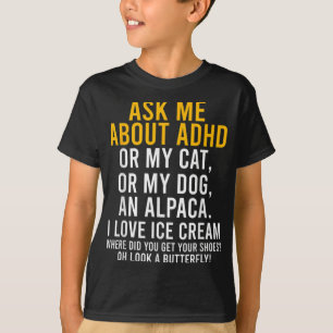 Frag mich nach ADHS Autismus Bewusstsein für psych T-Shirt