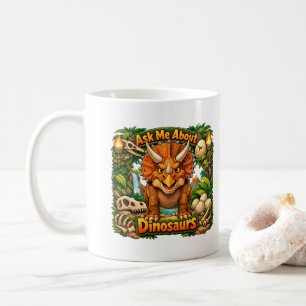 Frag mich nach Dinosauriern   Heiße Schokolade   Kaffeetasse