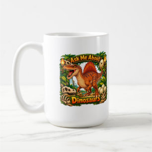 Frag mich nach Dinosauriern Heiße Schokolade Kaffeetasse