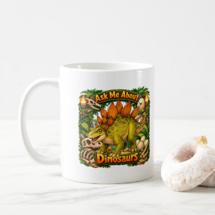 Frag mich nach Dinosauriern Heiße Schokolade Kaffeetasse