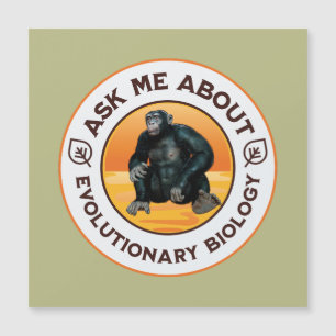 Frag mich nach Evolutionsbiologie Schimpanse Affe Magnetkarte
