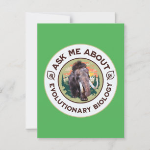 Frag mich nach Evolutionsbiologie Wollhaarmammut Postkarte