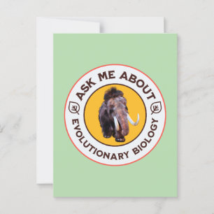 Frag mich nach Evolutionsbiologie Wollhaarmammut Postkarte