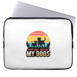 Frag mich nach meinem Hunde Vintage Hundeliebhaber Laptopschutzhülle