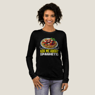 frag mich nach Spaghetti-Design Tri-Blend Shirt