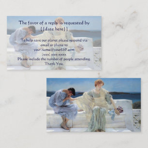 Frag mich nicht mehr von Alma Tadema Hochzeits-Ant Begleitkarte
