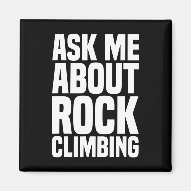 Frag mich über Bouldering für Boulderer Magnet (Vorne)